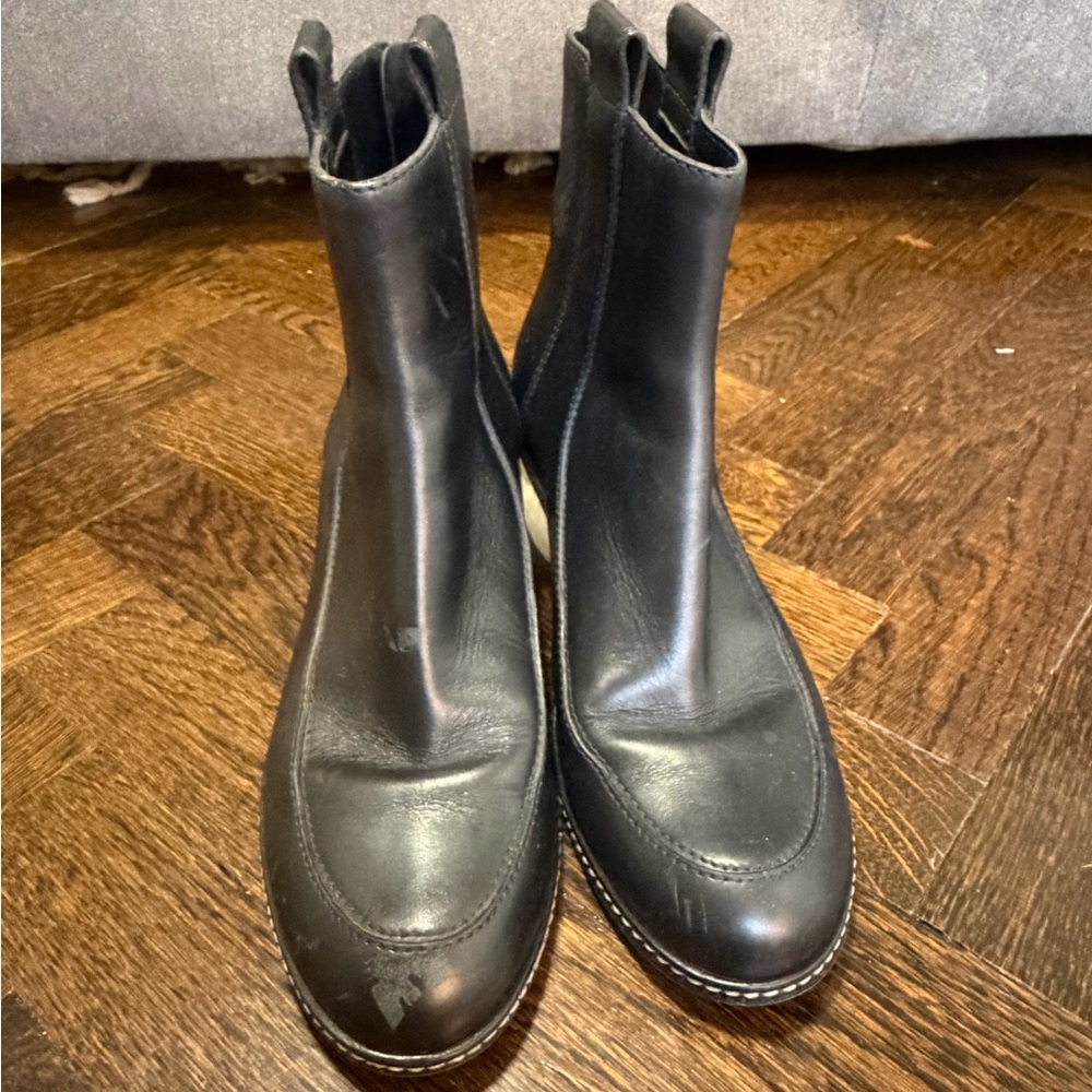 Fendi Black Leather Ankle Boots